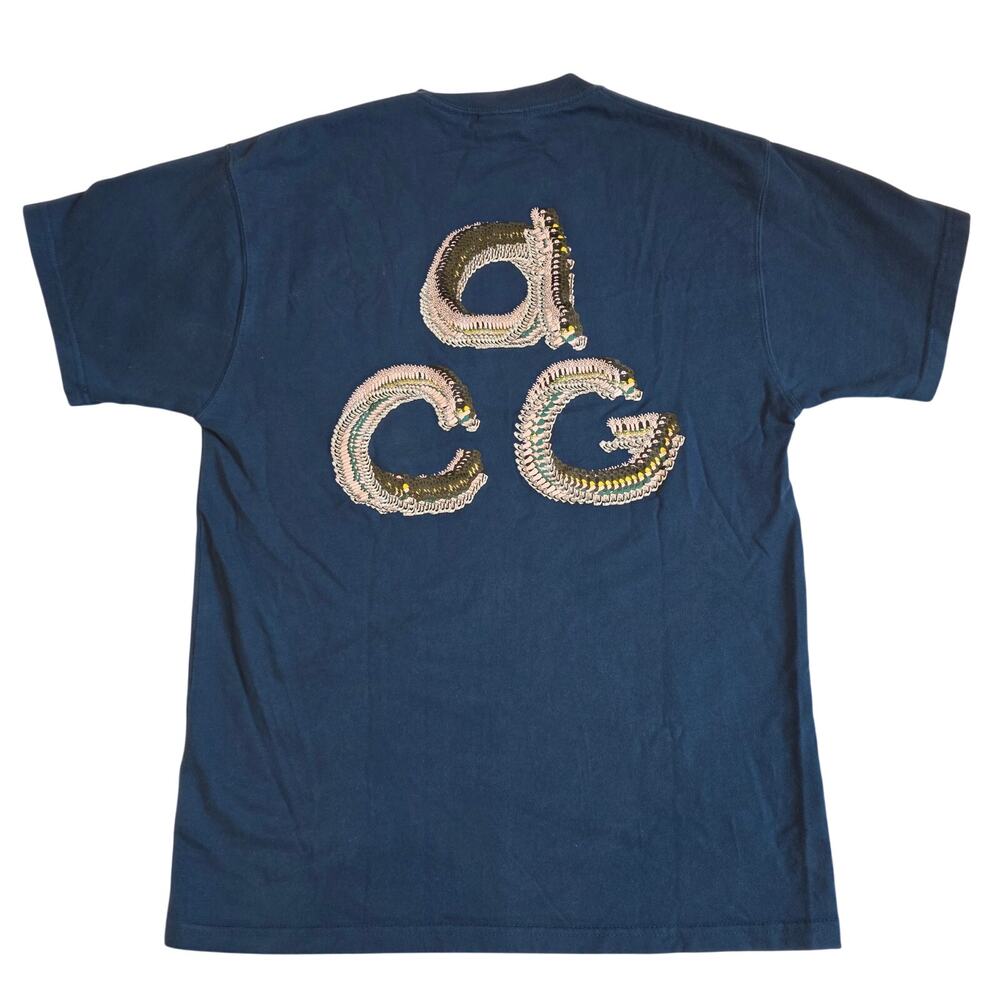Nike ACG Teal Hiker Mascot Cascade Graphic T-Shirt Small Gorpcore